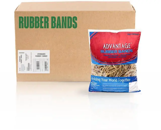 Main image of Advantage Rubber Bands, Size #31 (2-1/2" x 1/8"), 25 lb. Case (Contains 25-1 lb. Bags), Natural Crepe (26314CS)