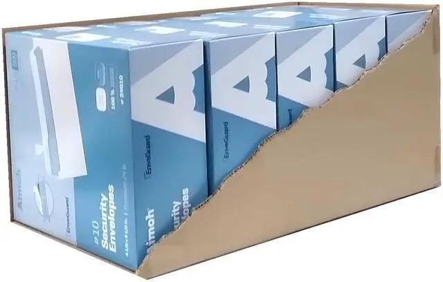 Main image of #10 Security Self-Seal Envelopes - 1 Case - 5 Packs - 2500 Envelopes, Windowless, Security Tint Pattern, Quick-Seal Closure - EnveGuard - Size 4-1/8 x 9-1/2 Inches - White - 24 LB (34010-CS)