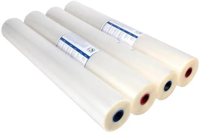 Main image of Opti Clear Premium Thermal Low-Temp EVA Roll Laminating Film, 1 Inch Core, 3 Mil, 27 Inches x 250 Feet, Gloss Finish, 4-Pack | 27 Inches x 250 Feet, Clear Gloss, 4 Rolls