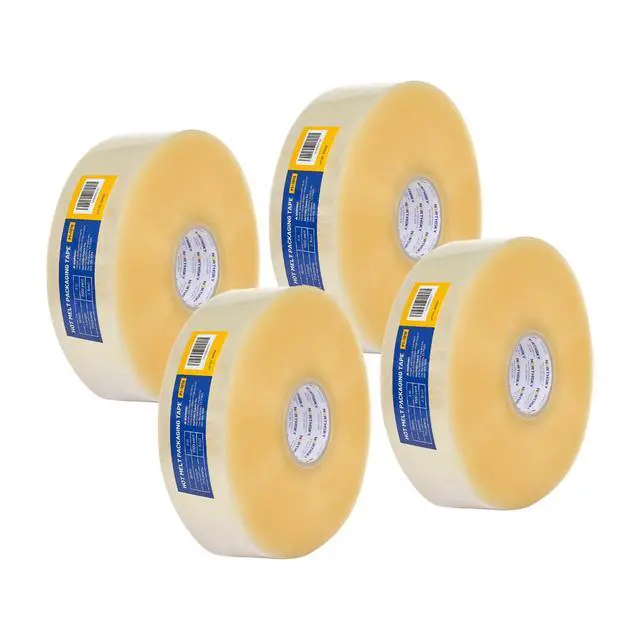 Alt view image 7 of 7 - Bulk Packing Tape, 4 Rolls Clear Packing Tape 3 Inch Wide x 1000 Yards Each, 2.6 Mil Heavy Duty Shipping Tape, Packaging Tape for Boxes, Carton Sealing, Moving, Warehouse, Storage, Shipping