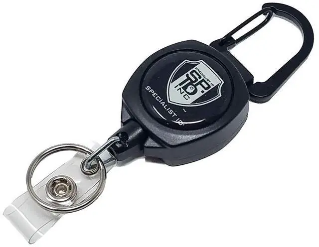 Main image of Bulk 25 Pack - Heavy Duty Retractable Badge Reels w ID Holder Strap & Keychain - Strong Sidekick Carabiner Belt Loop Clip - Retracting Lanyard w Kevlar® Cord for Keys & Access Cards by