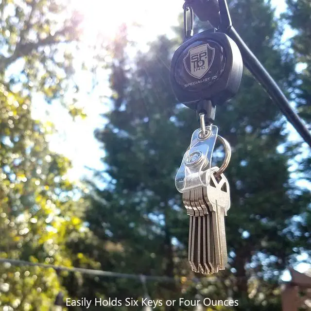Alt view image 5 of 7 - Bulk 25 Pack - Heavy Duty Retractable Badge Reels w ID Holder Strap & Keychain - Strong Sidekick Carabiner Belt Loop Clip - Retracting Lanyard w Kevlar® Cord for Keys & Access Cards by