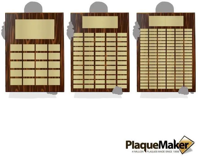 Alt view image 3 of 3 - Perpetual Plaques - Great for Employee of The Month, Sponsered and Donated by Plaques and Sporting Awards. Order All Small Plates Now, or One at a Time Later (18 x 24" Pledge)