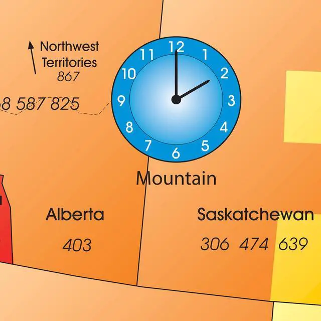 Alt view image 3 of 7 - North America Laminated Gloss Time Zone Area Code Map with Reverse Lookup, Extra Large Wall Size 31 by 48 Inches