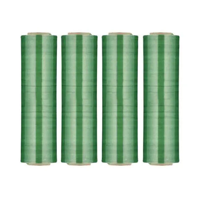 Alt view image 2 of 7 - PSBM Tinted Green Stretch Wrap, 4 Rolls 18 Inch x 1500 Feet 80 Gauge, Heavy Duty Plastic Wrap Industrial Strength Shrink Film for Moving, Packing & Shipping