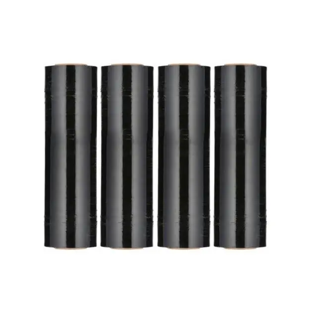 Alt view image 2 of 7 - PSBM Tinted Black Stretch Wrap, 4 Rolls 18 Inch x 1500 Feet 80 Gauge, Heavy Duty Plastic Wrap Industrial Strength Shrink Film for Moving, Packing & Shipping