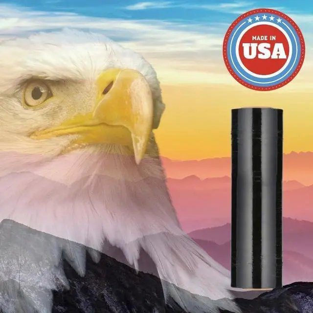 Alt view image 7 of 7 - PSBM Tinted Black Stretch Wrap, 4 Rolls 18 Inch x 1500 Feet 80 Gauge, Heavy Duty Plastic Wrap Industrial Strength Shrink Film for Moving, Packing & Shipping