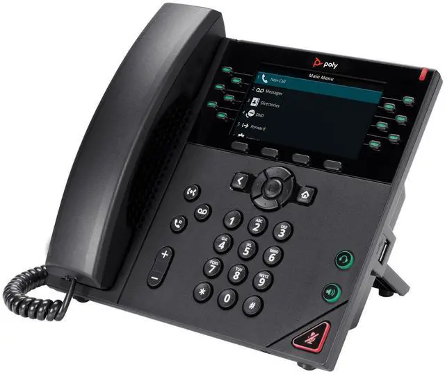 Main image of Poly (Plantronics + Polycom) Poly - VVX 450 Business IP Phone (Polycom) - 12-Line, Color IP Desk Phone with Handset - POE - 4.3' Color LCD Display