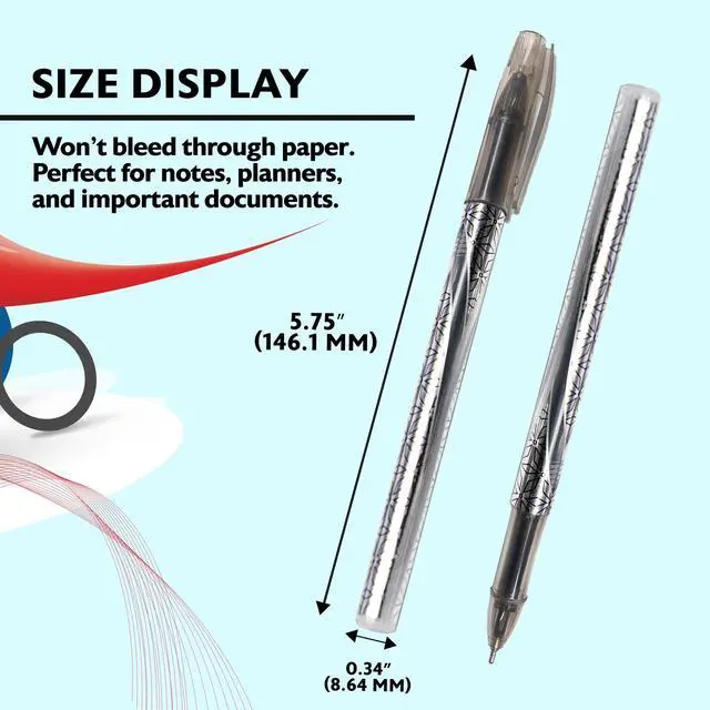 Alt view image 2 of 7 - GeLuxe Assorted Gel Roller Pens, 1.0mm Medium, 6 Count | GeLuxe assorted-color gel roller pens, 1.0 mm medium, Smooth bold gel ink, skip-free, notes, journaling, Pocket clip