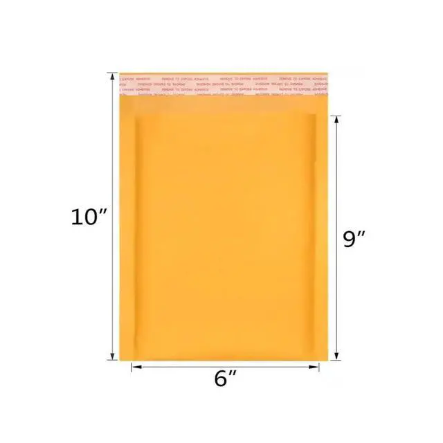 Alt view image 2 of 7 - 6 X 9 (1000pcs) Kraft Bubble Padded Envelopes Shipping Mailers, 6x9 Inch Size #0 Kraft Bubble Mailers Padded Envelopes (1000)
