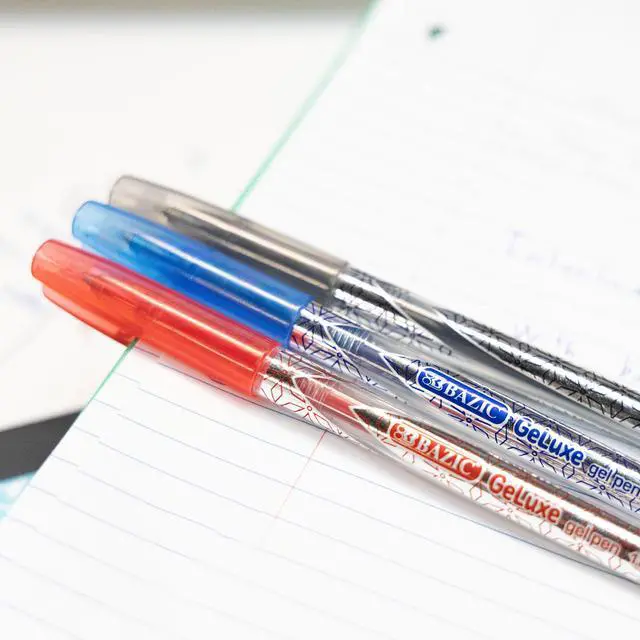 Alt view image 7 of 7 - GeLuxe Assorted Gel Roller Pens, 1.0mm Medium, 6 Count | GeLuxe assorted-color gel roller pens, 1.0 mm medium, Smooth bold gel ink, skip-free, notes, journaling, Pocket clip