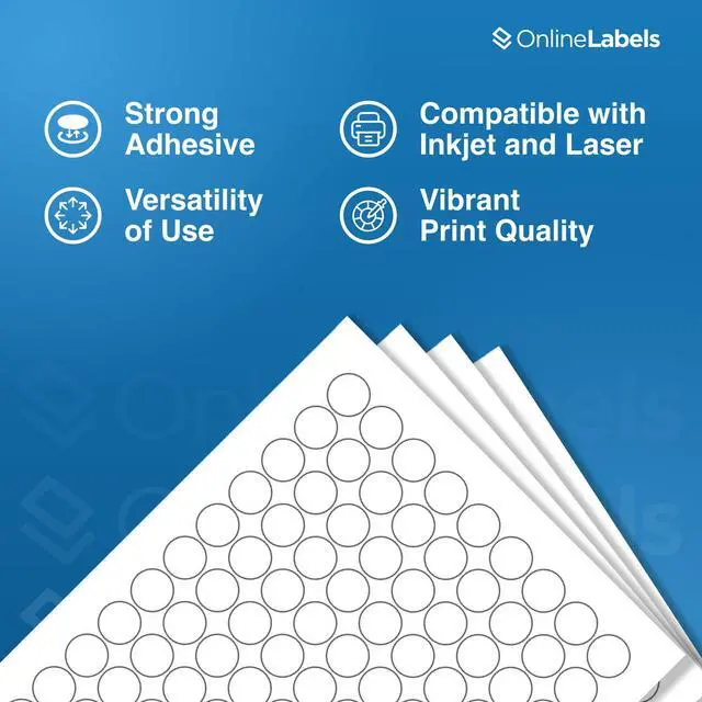 Alt view image 5 of 7 - 0.75 Inch Round Labels - Pack of 108,000 Circle Stickers, 1,000 Sheets - Inkjet/Laser Printer