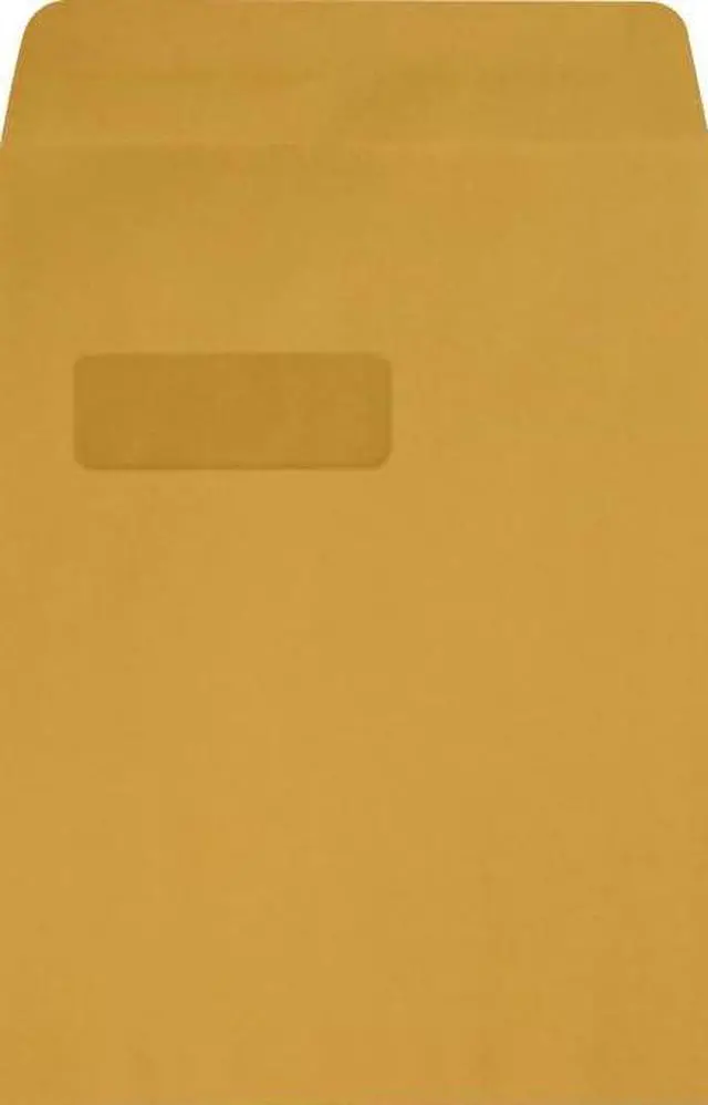 Main image of 9 x 12 Open End Window Envelopes | Brown Kraft | 28lb. Text | 1,000 Qty