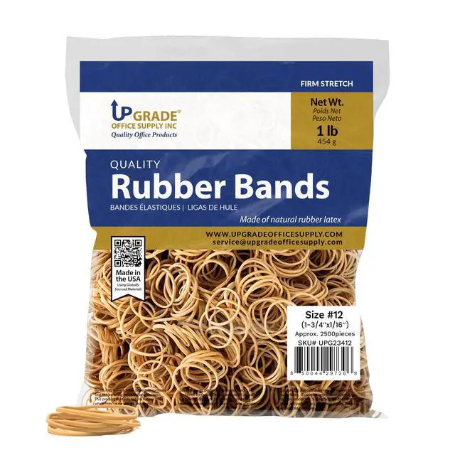 Alt view image 4 of 7 - Upgrade Office Supply Rubber Bands, Size 12, 20 Pack Case, USA