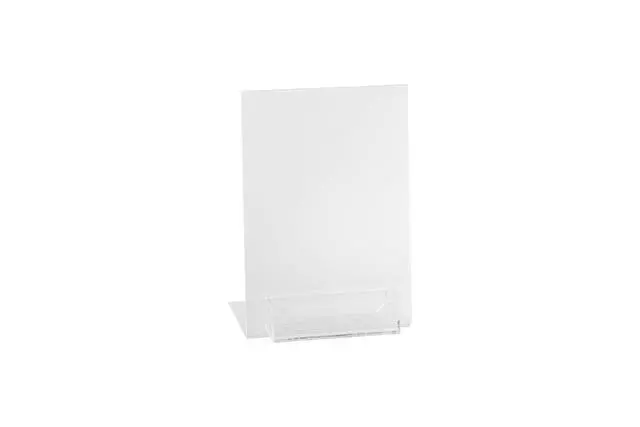 Alt view image 6 of 6 - Clear Acrylic Slanted Sign Holder 8.5 x 11 - Clear Slanted Picture Frame - Premium Acrylic Sign Holder for Office, Retail, Tradeshow and Home Use (50-Pack)