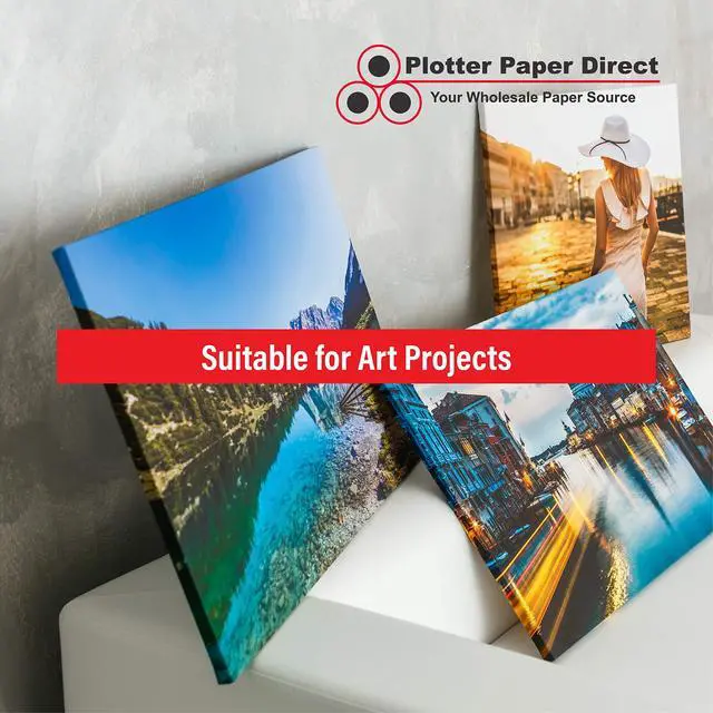 Alt view image 4 of 7 - 60in x 40ft Premium Polyester Matte Canvas Roll, 500 Denier, Quick Dry, Wide Format Inkjet Printer Compatible, Perfect for Fine Art, Photography, Archival Quality Prints