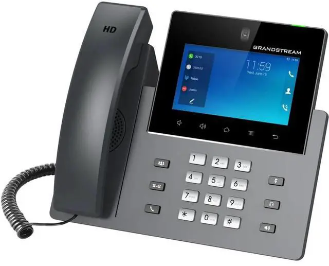 Main image of GXV3450 IP Video Phone | 16 Lines, 16 SIP Accounts | 5-Inch Color Touch Screen | Wi-Fi 5 | Dual-Port Gigabit Ethernet with Integrated PoE