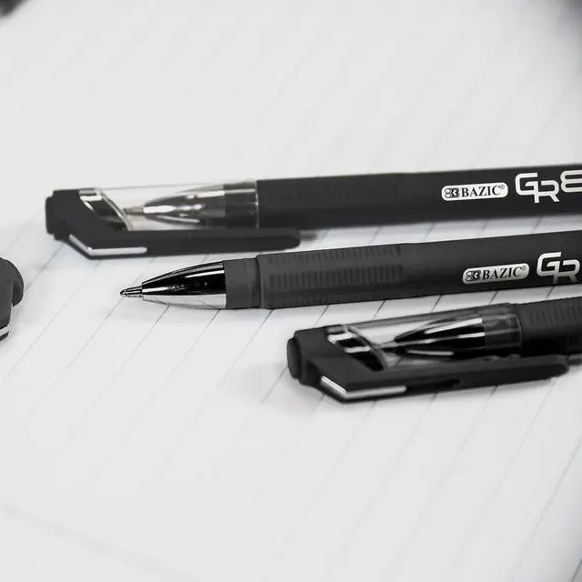 Alt view image 5 of 7 - GR8 Black FUSE Tech Pens, Rubberized Barrel, 1.0mm, 144-Case | GR8 black FUSE Tech ballpoint pens, 1.0 mm medium, pocket clip, Smooth hybrid ink