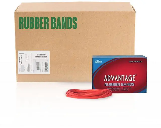 Main image of Red Packer Bands, Size #69 (6" x 1/4"), 25 lb. Case (Contains 25-1 lb. Boxes), Red (96695CS)