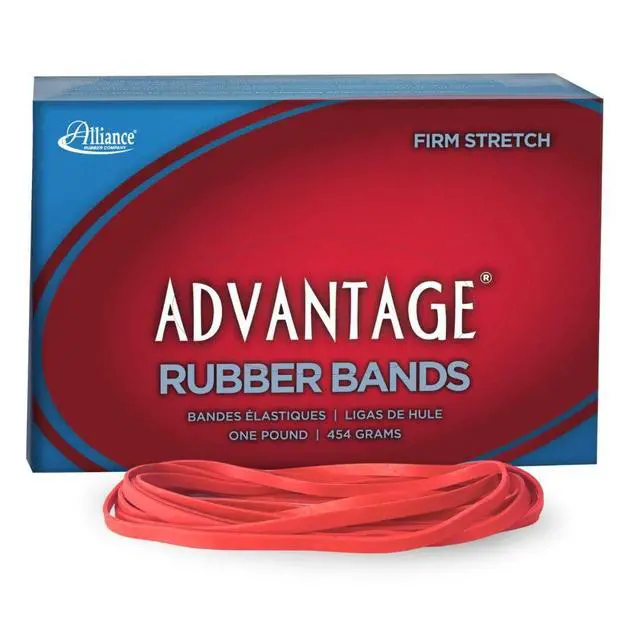 Alt view image 2 of 5 - Red Packer Bands, Size #69 (6" x 1/4"), 25 lb. Case (Contains 25-1 lb. Boxes), Red (96695CS)