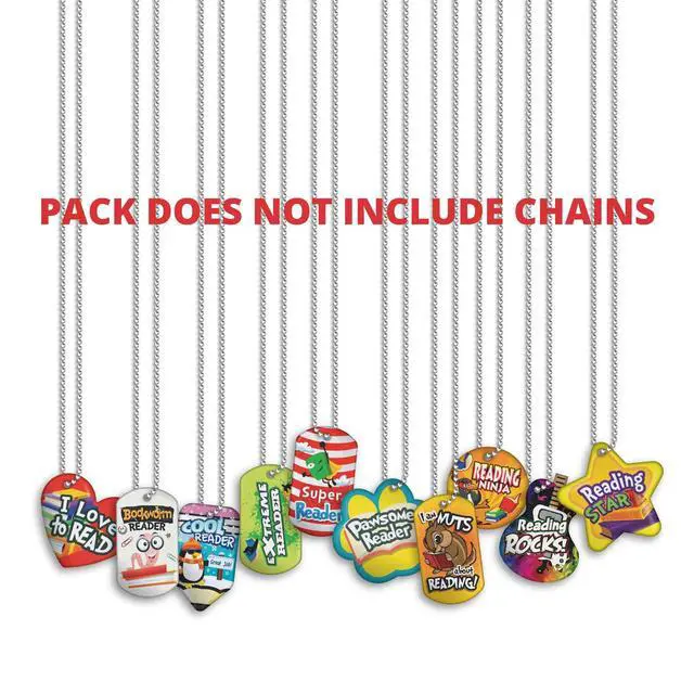 Alt view image 3 of 7 - Student Reading Incentives Brag Tag Value Pack: 500 Colorful, Waterproof, Reading Encouragement Tags (50 Tags for Each Shape)