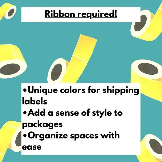 Alt view image 5 of 7 - PSBM 4 Rolls 4 x 6 Inch Yellow Thermal Transfer Label Stickers, 3 Inch Core, 1000 Labels/Roll, Self-Adhesive Shipping/Address Barcode Label, Compatible with Zebra, Sato & Datamax