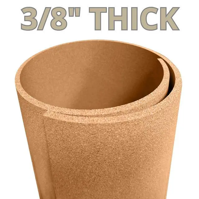 Alt view image 2 of 7 - Premium Cork Sheet - 4' x 8' x 3/8", 100% Natural Facing Grade Material for Bulletin Boards, Decorative Photo and Message Push Pin Displays - Perfect for Home, School, and Office