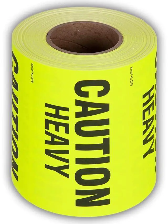Main image of 3" X 5" Caution Heavy Fluorescent Shipping Label Stickers for Shipping and Packing -500 Adhesive Labels Per Roll (10 Pack)