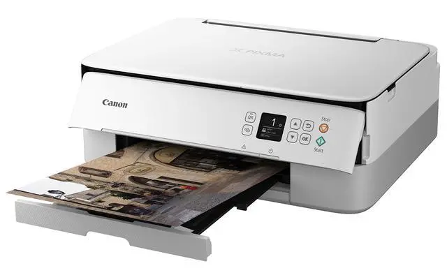Alt view image 2 of 7 - PIXMA TS5320 All in One Wireless Printer, Scanner, Copier with AirPrint, White, Works with Alexa