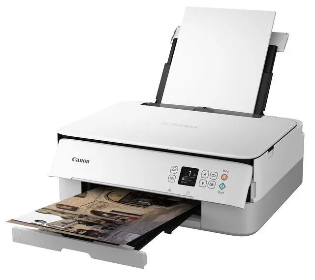 Alt view image 3 of 7 - PIXMA TS5320 All in One Wireless Printer, Scanner, Copier with AirPrint, White, Works with Alexa