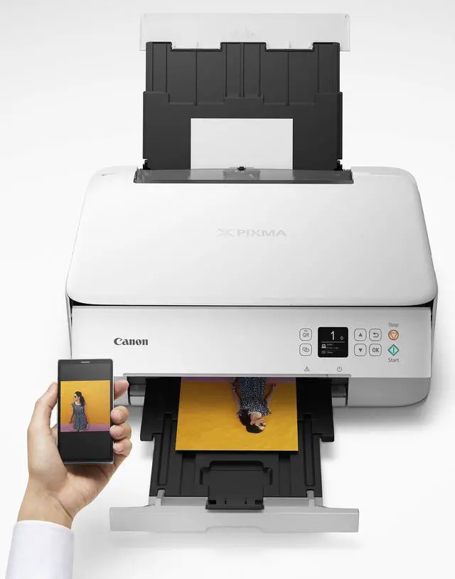 Alt view image 4 of 7 - PIXMA TS5320 All in One Wireless Printer, Scanner, Copier with AirPrint, White, Works with Alexa