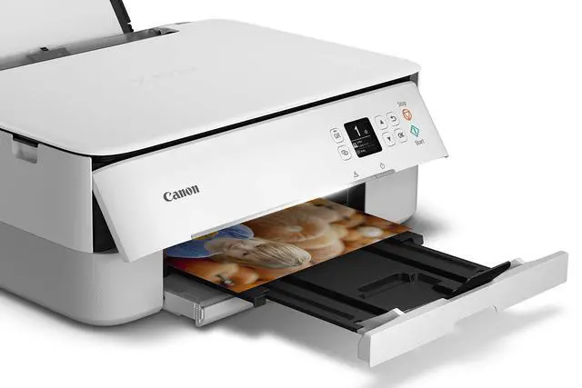 Alt view image 6 of 7 - PIXMA TS5320 All in One Wireless Printer, Scanner, Copier with AirPrint, White, Works with Alexa