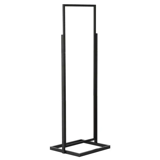 Alt view image 6 of 7 - Metal Eco Info Board, Black 22x69 Inches Slide-In Poster Sign Holder 1 Tier Double Sided Floor Standing Pedestal Advertising Display with Backing and Anti-Glare PET Cover