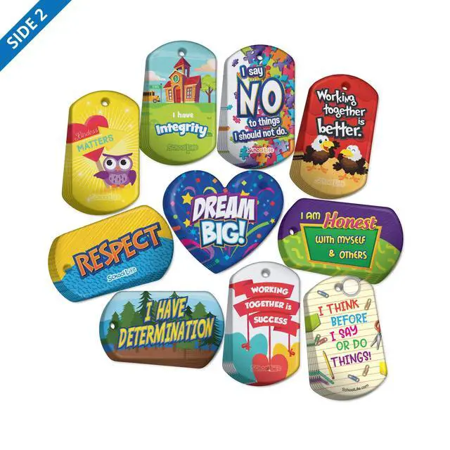 Alt view image 2 of 4 - Brag Tag Value Pack to Encourage & Support Positive Student Behavior: 500 Tags (50 Tags for Each Shape)