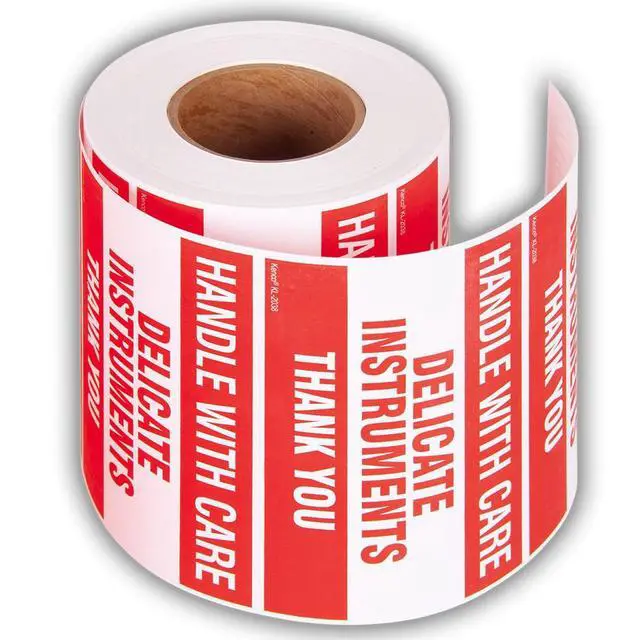Alt view image 2 of 5 - 3" X 5" Handle with Care Delicate Instruments Fragile Stickers for Shipping and Packing - 500 Labels Per Roll (10 Pack)