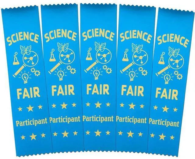 Main image of Science Fair Participant Ribbons - 500 Island Blue Bookmark Style Ribbons