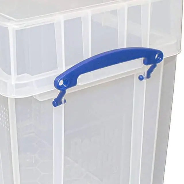 Alt view image 7 of 7 - 19 Liters Transparent Storage Container with Snap Lid and Clip Lock Handle for Lidded Home and Item Storage Bin, 4 Pack