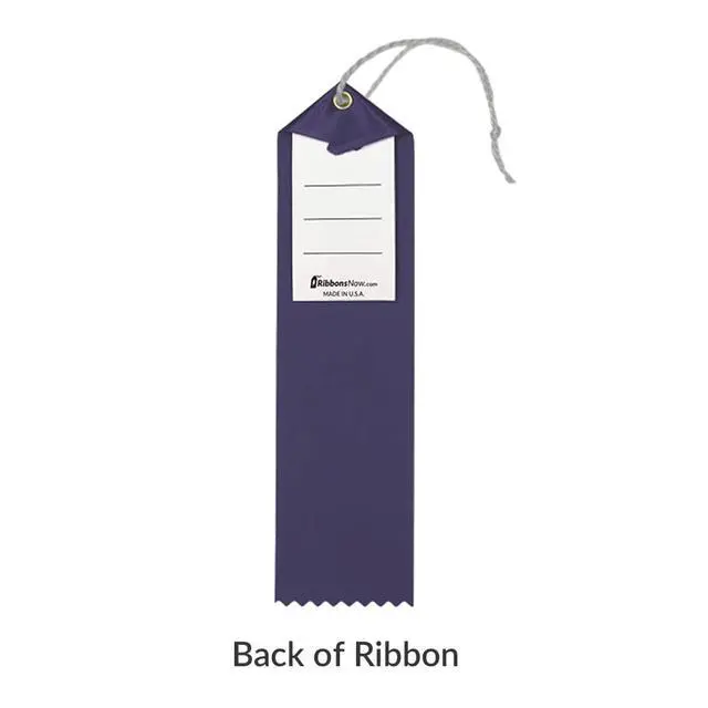 Alt view image 2 of 2 - Principal's Honor Roll Award Ribbons - 500 Navy Blue Ribbons with Card & String