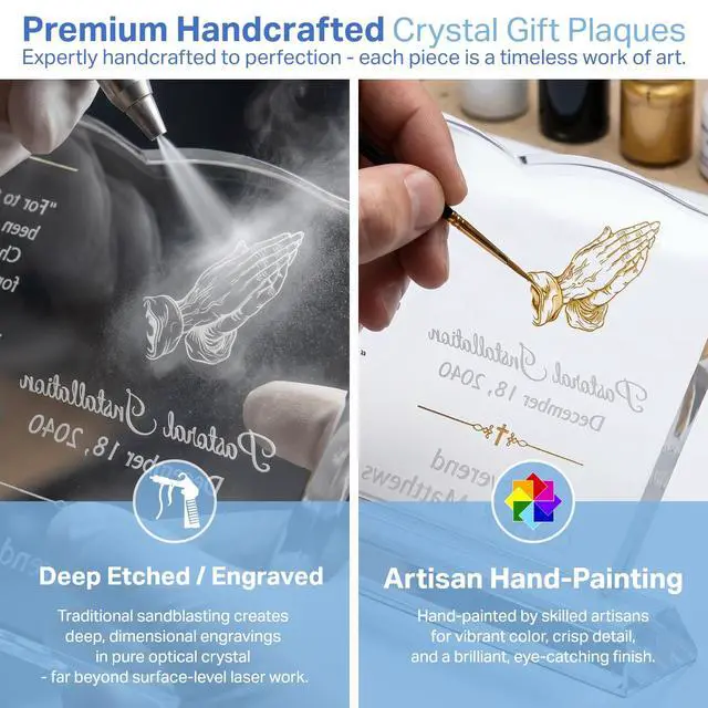 Alt view image 4 of 7 - Custom Bible-Shaped Pastor Installation Plaque Personalized Crystal Welcome Gift for New Minister or Church Leader (M - 10")