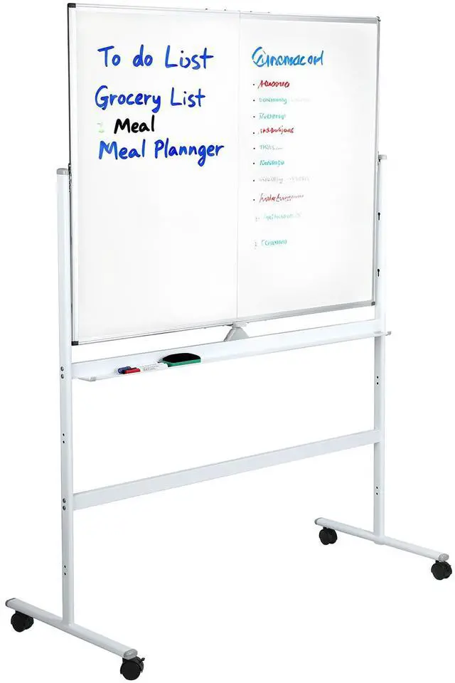 Main image of Rolling Whiteboard, 36"x50" Mobile Whiteboard with Stand - Portable Magnetic Dry Erase Board on Wheels, Large Adjustable White Board for Home, School, Office (36×50)