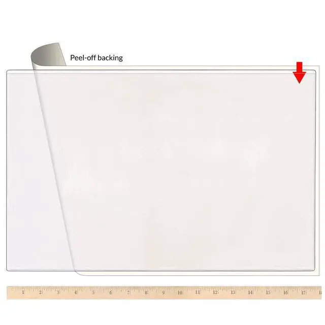 Alt view image 2 of 2 - StoreSMART® Peel & Stick Plastic Pocket - 11" x 17" - Open Long Side - 25-Pack - ZSTB3349L-25