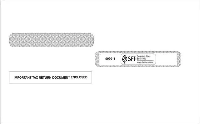 Main image of IRS Approved Tax Envelope, 4up Quadrant Style for w2, Size 5.75 x 8.75, Moisture Seal (Item TF99991) - Quantity 2000 Envelopes
