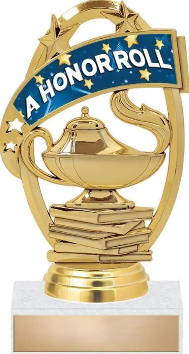 Main image of Honor Roll Trophies - 5" A Honor Roll Student Scholastic Trophy Prime