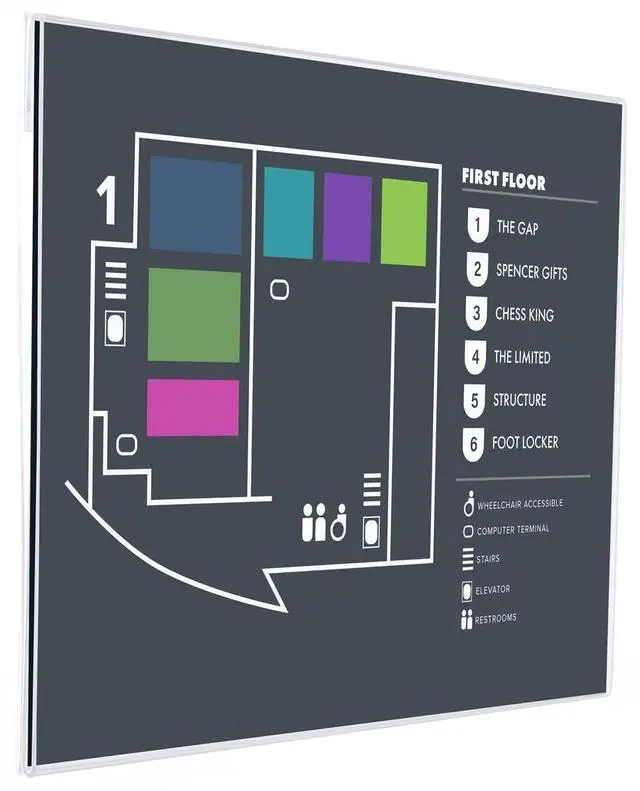 Main image of Clear Acrylic Wall Mounted Frame For Displaying 14 x 11-Inch Signs, Horizontal Display, Frameless Fold-over Design, Slide-in, Side-loading - Sold In A Set Of 10