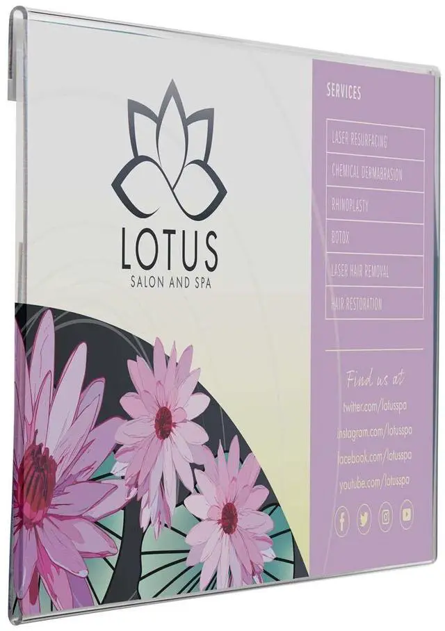 Main image of Set of 10, Clear Acrylic Sign Holders for 17 x 11 Posters, Wall Mounted Frames with Slide-in Design for Easy Setup