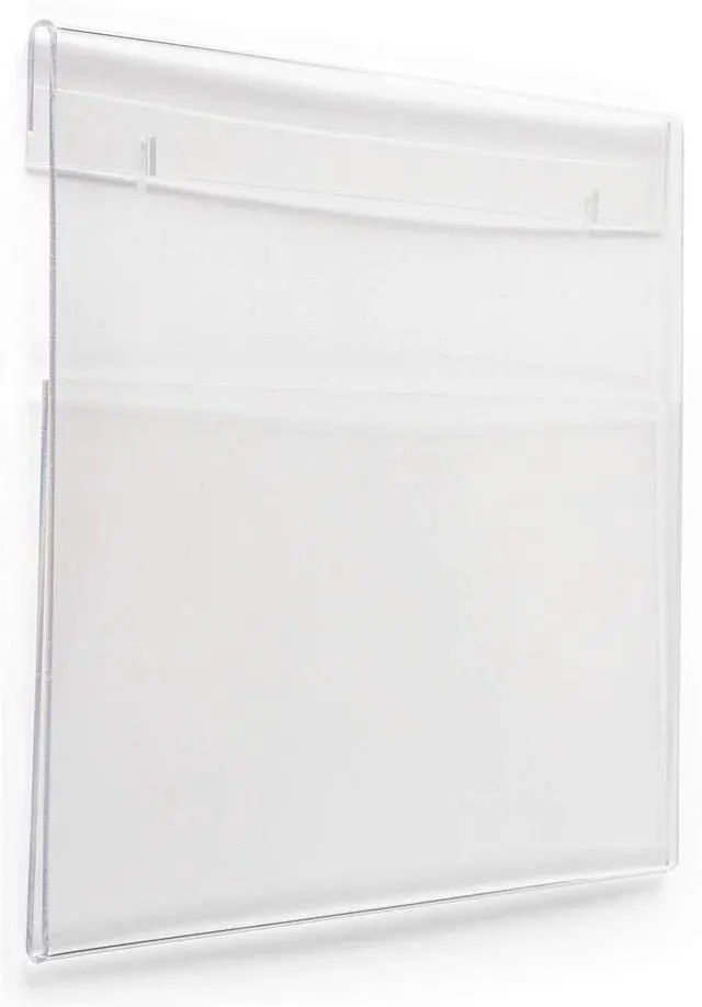 Alt view image 2 of 4 - Set of 10, Clear Acrylic Sign Holders for 17 x 11 Posters, Wall Mounted Frames with Slide-in Design for Easy Setup