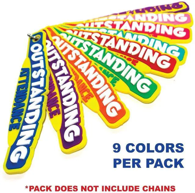 Alt view image 4 of 4 - Brag Sticks Outstanding Attendance Value Pack: Wearable Incentives to Increase Student Attendance 225 Sticks (25 Sticks for Each Design)