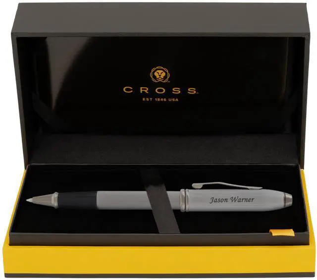 Main image of Cross Townsend Rollerball Pen, Slate Gray with Chrome Trim, Custom Engraved Retirement, Board Recognition, Judicial Appointment, or Executive Gift
