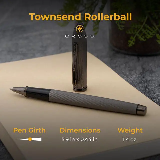 Alt view image 5 of 7 - Cross Townsend Rollerball Pen, Slate Gray with Chrome Trim, Custom Engraved Retirement, Board Recognition, Judicial Appointment, or Executive Gift
