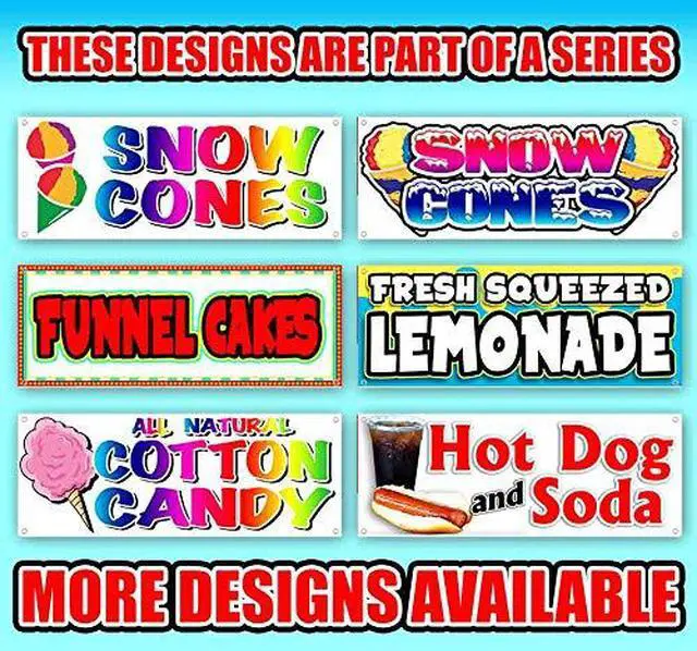 Alt view image 3 of 4 - Ice Cream Banner 13 oz | Non-Fabric | Heavy-Duty Vinyl Single-Sided with Metal Grommets